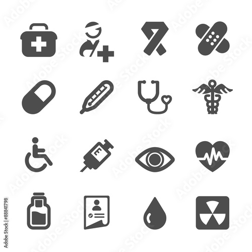 hospital and medical icon set, vector eps10