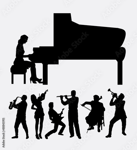 Musical instrument male and female player