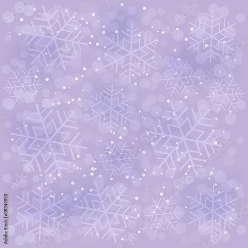Abstract lavender background with snowflakes