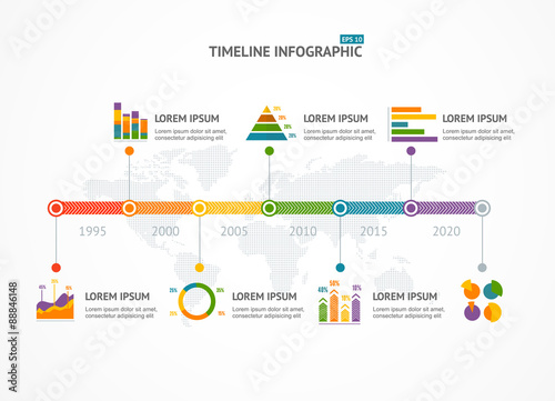 Timeline Infographic. Vector