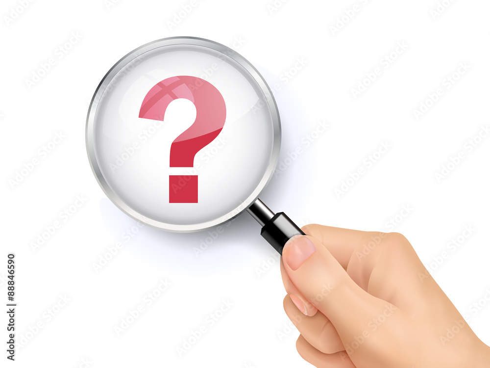 questionnaire symbol showing through magnifying glass questionnaire symbol showing through magnifying glass