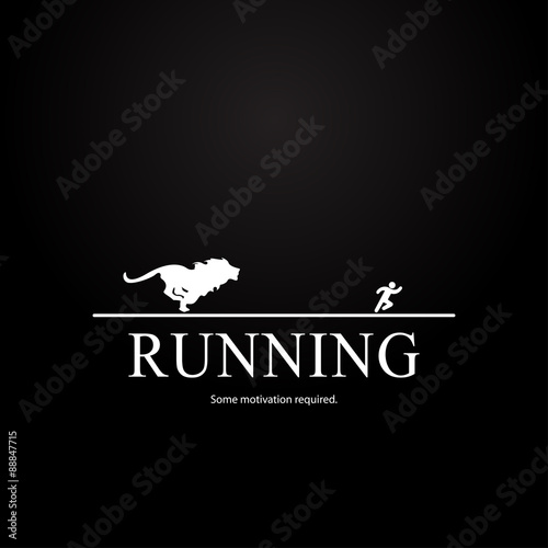 Motivation template to run - lion design
