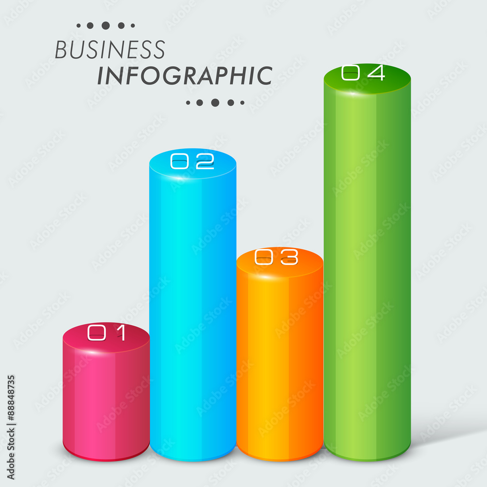 3D Infographic bars for business. 3D Infographic bars for business.