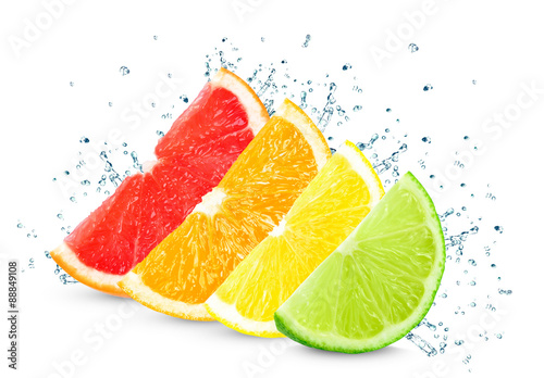 citrus splash isolated