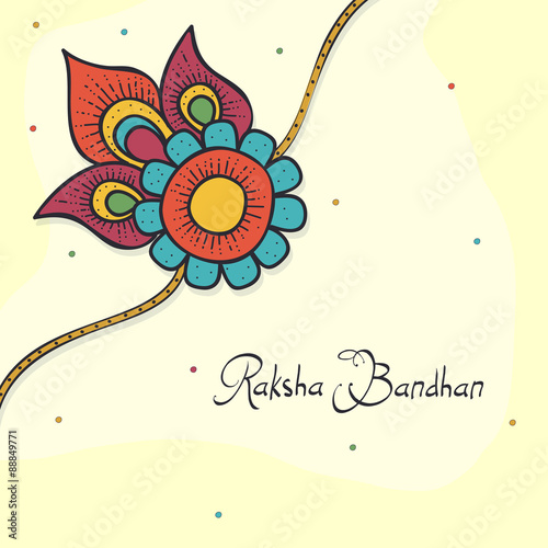 Beautiful rakhi for Raksha Bandhan celebration.