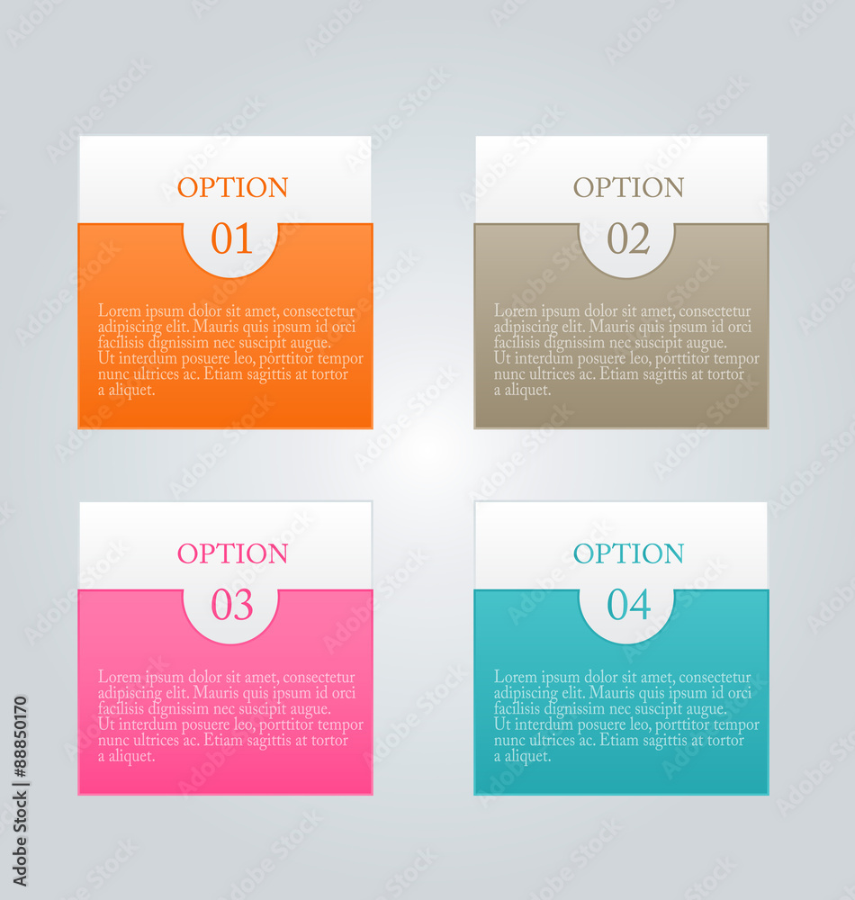 Infographic template with step options for business, startup concept, web design, data visualization, banner, brochure or flyer layouts, presentation, education. Abstract 3d stock vector illustration. Infographic template with step options for business, startup concept, web design, data visualization, banner, brochure or flyer layouts, presentation, education. Abstract 3d stock vector illustration.