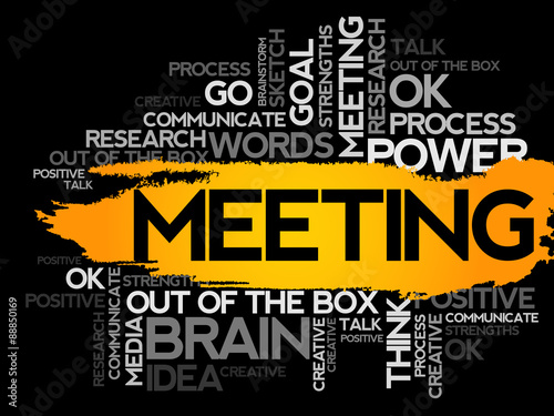 MEETING. Word business collage, vector background #88850169