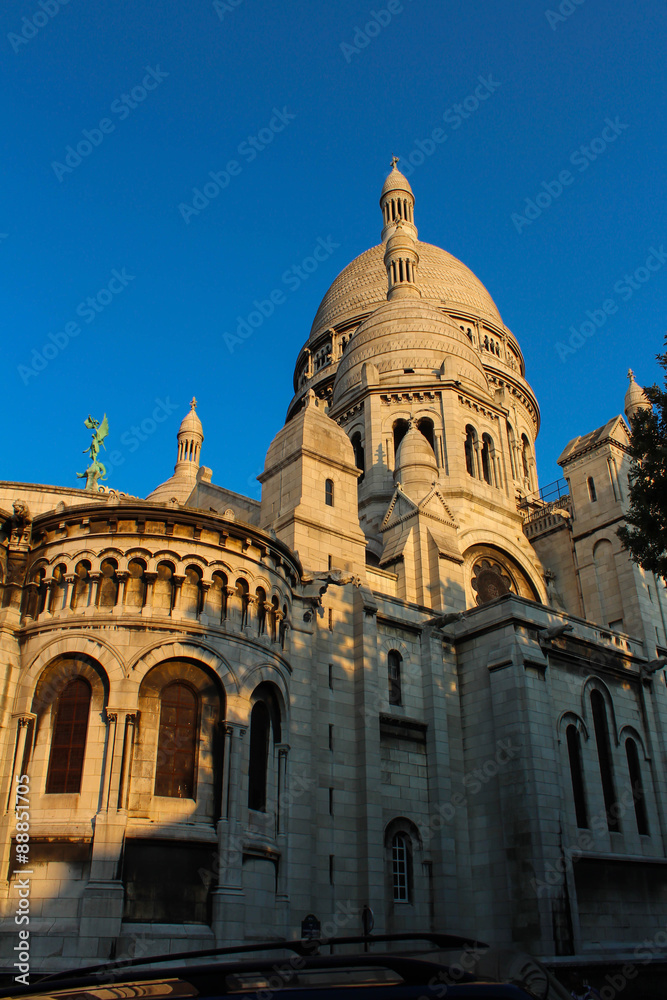 view of the Sacre-Coeur Basilica in Paris, France
