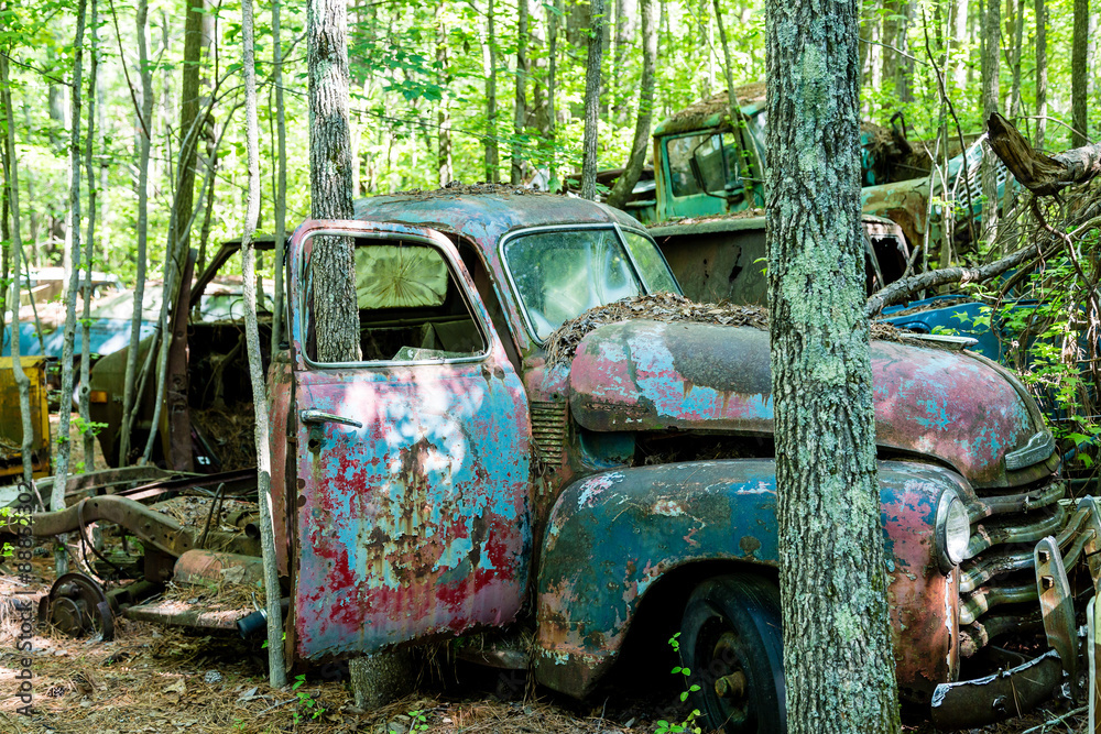 Old Pickup Truck Showing Layers of Paint Old Pickup Truck Showing Layers of Paint