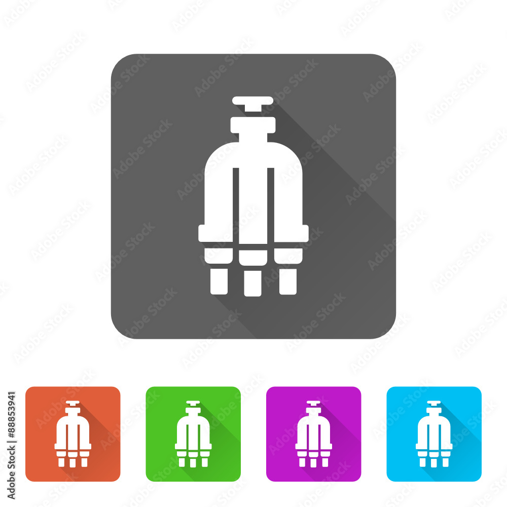 App Icon Long Shadow - 5 Colors