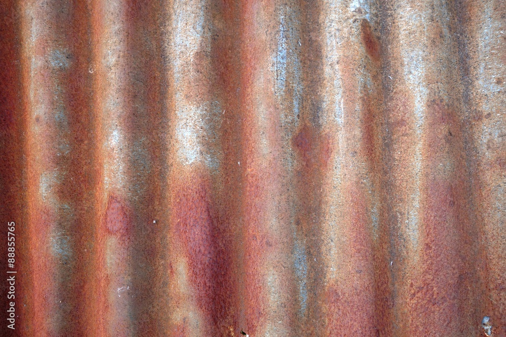 Rusted corrugated zinc sheet
