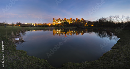 University Hospital Aachen at Night Panorama