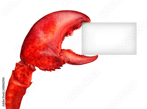 Tablou canvas Lobster Claw Sign