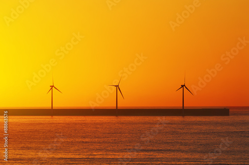 sea wind turbines © mimadeo