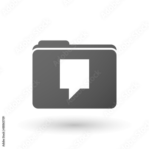 Isolated folder icon with a tooltip