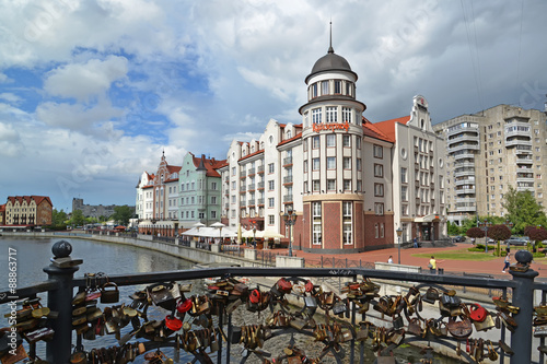 KALININGRAD, RUSSIA - JUNE 21, 2015: A view of Kayzerkhof hotel