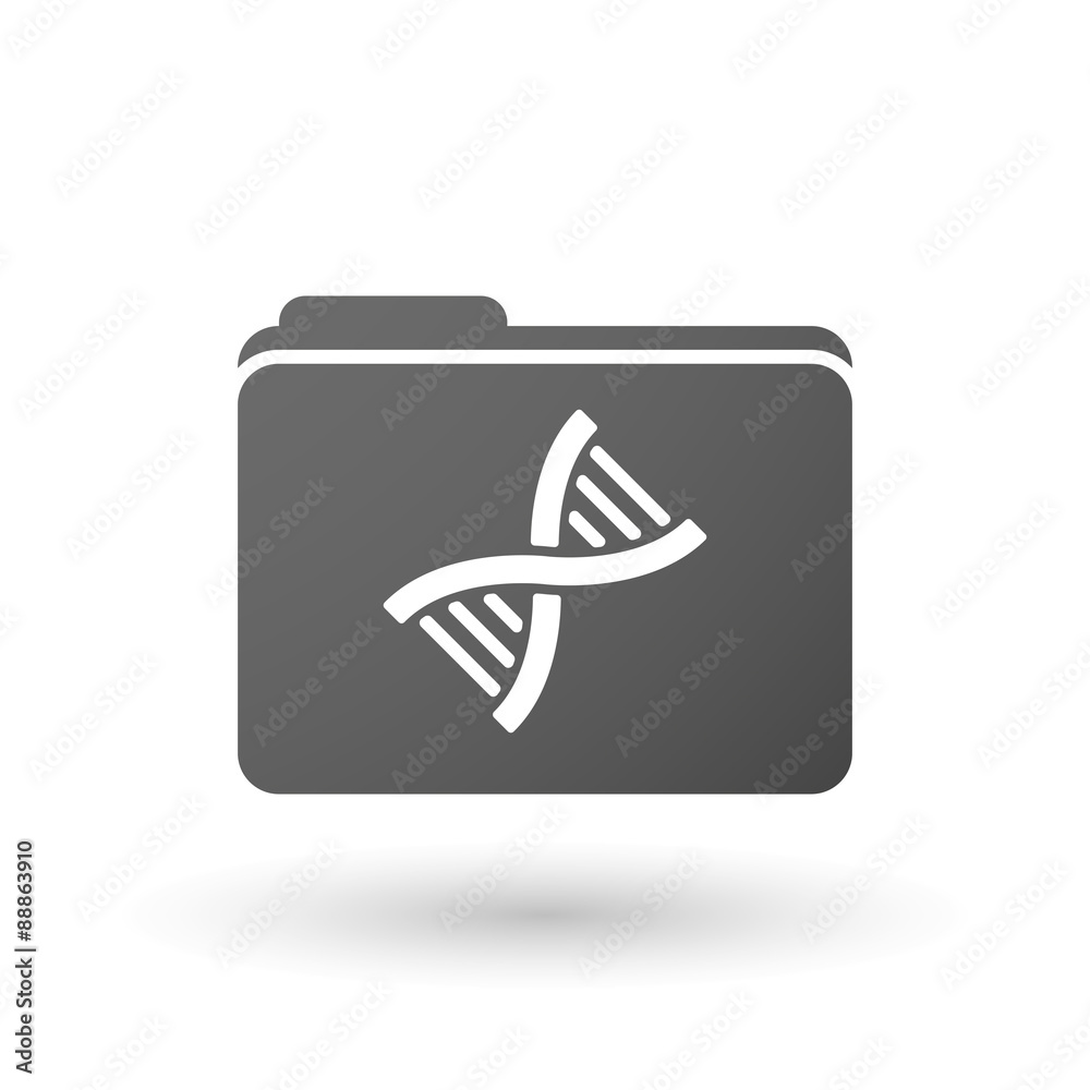 Isolated folder icon with a DNA sign Stock Vector | Adobe Stock