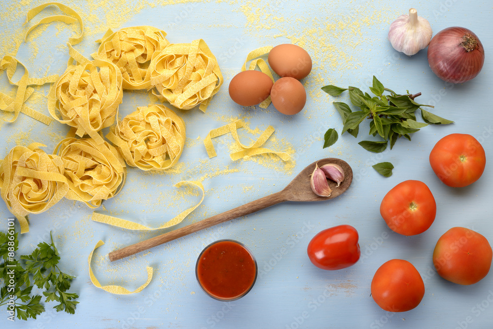 Homemade Pasta and Tomato Sauce - Preparation