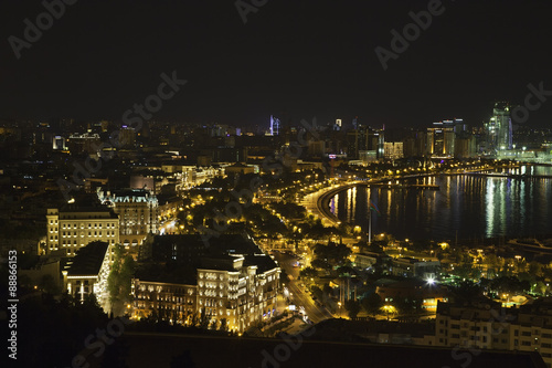 Baku panorama with highland park