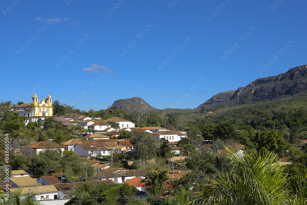 Cityscape and View of Sao Jose Hill - Historic Town of Tiradente