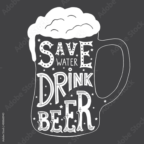 Hand drawn typography poster