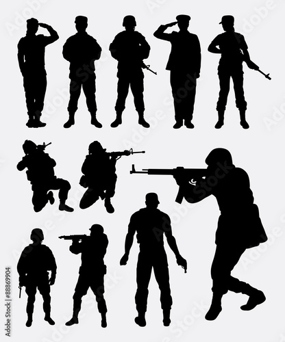 Soldier silhouettes