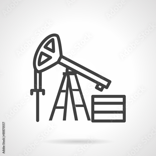 Oil derrick simple line vector icon