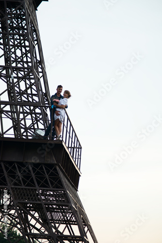 Beautiful just married couple the tower