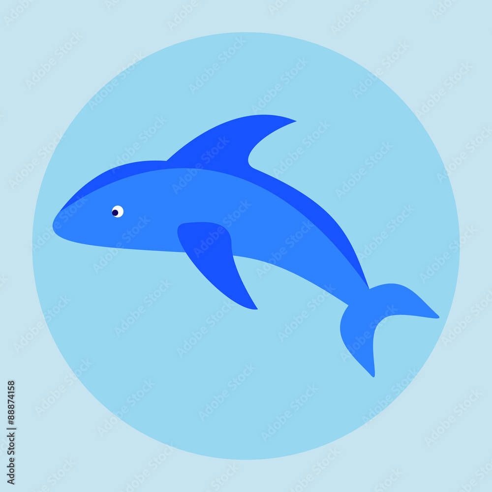 Obraz premium Dolphin icon