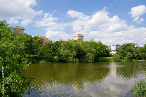 Upper lake in Kaliningrad in the spring