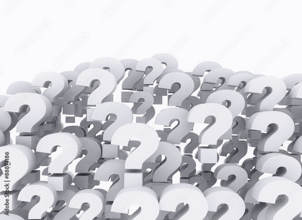 White question marks White question marks