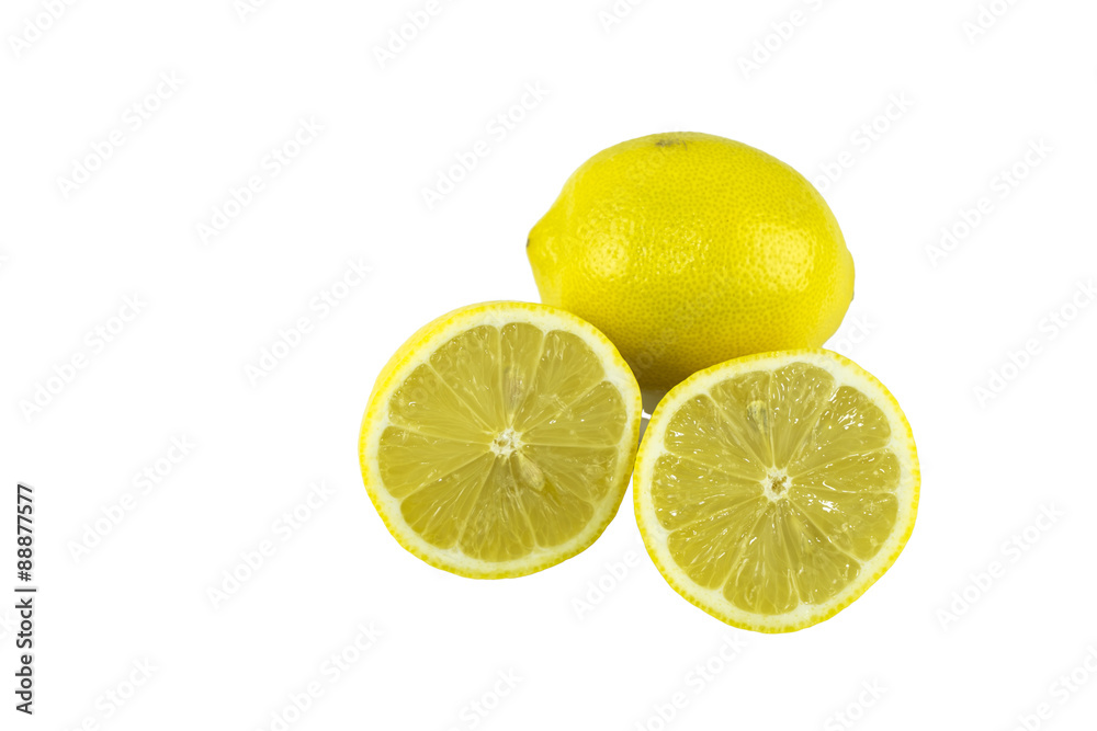 lemons , isolate on white background