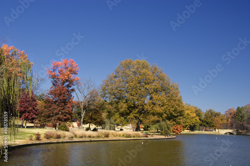 Freedom Park Lake in the Fall photo