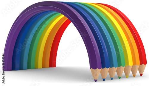 3d Regenbogen Buntstifte 2