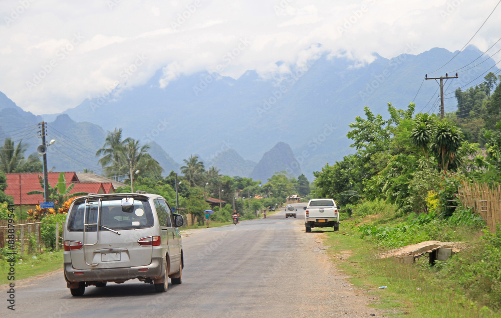 road nearly Vang Vieng, Lao