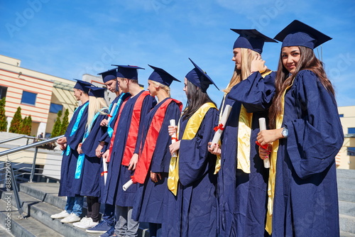 young graduates students group