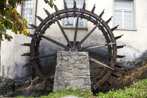 Waterwheel near Rhine Falls, Switzerland