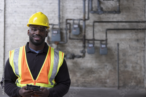Portrait of an African American Construction worker © Burlingham