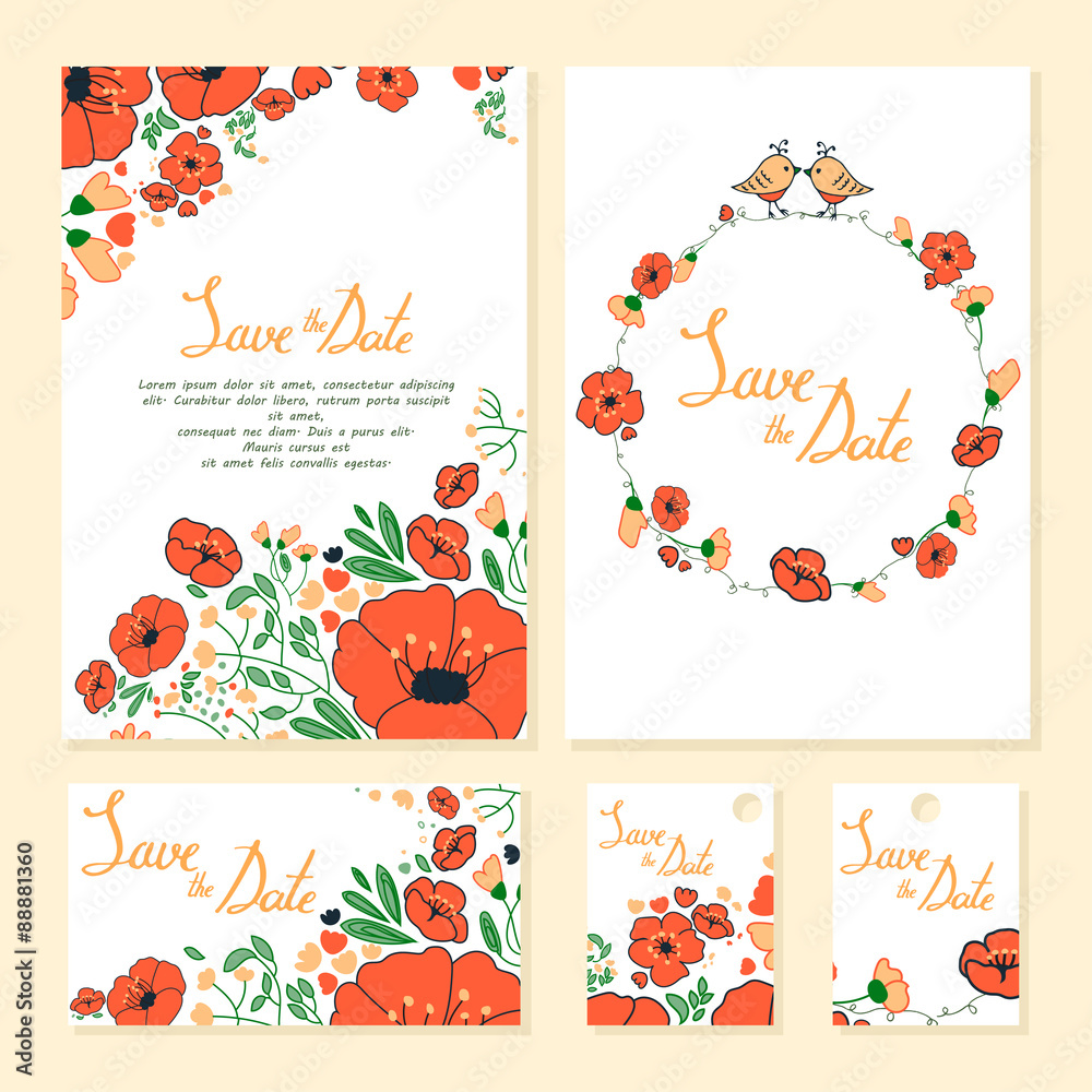 Wedding design collection. Invitation cards Wedding design collection. Invitation cards