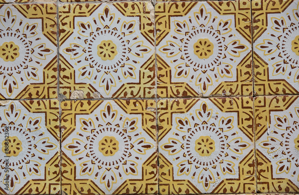 Detail of some typical portuguese tiles