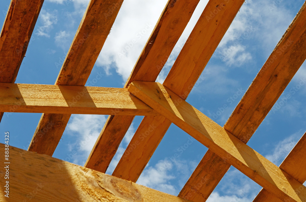 Construction of the wooden house Construction of the wooden house