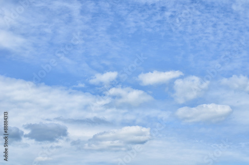 The blue sky with clouds