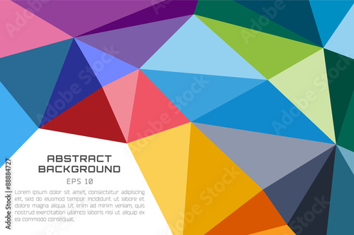 Abstract background vector wallpaper. Triangle, color lines
