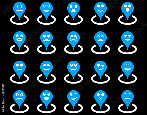 Smiled location icons