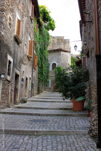 Street in Tivoli, small town near Rome