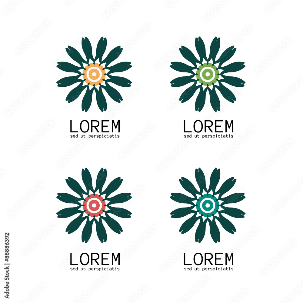 Simple geometric logo template. Simple geometric logo template.