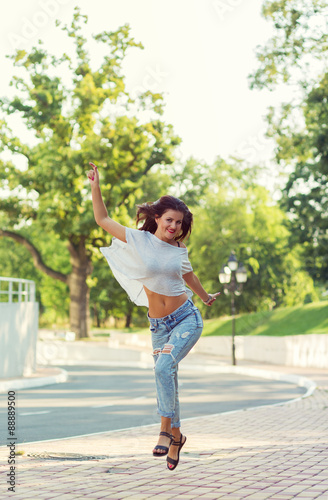 Happy girl in the park