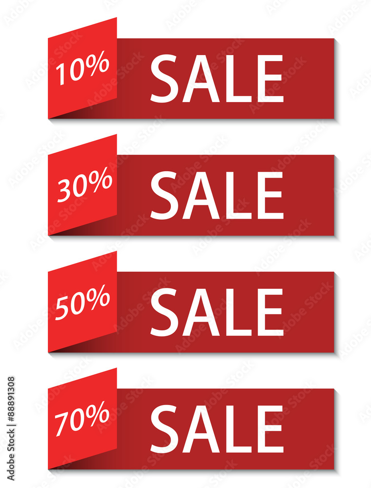 Vector modern sale discount set Vector modern sale discount set