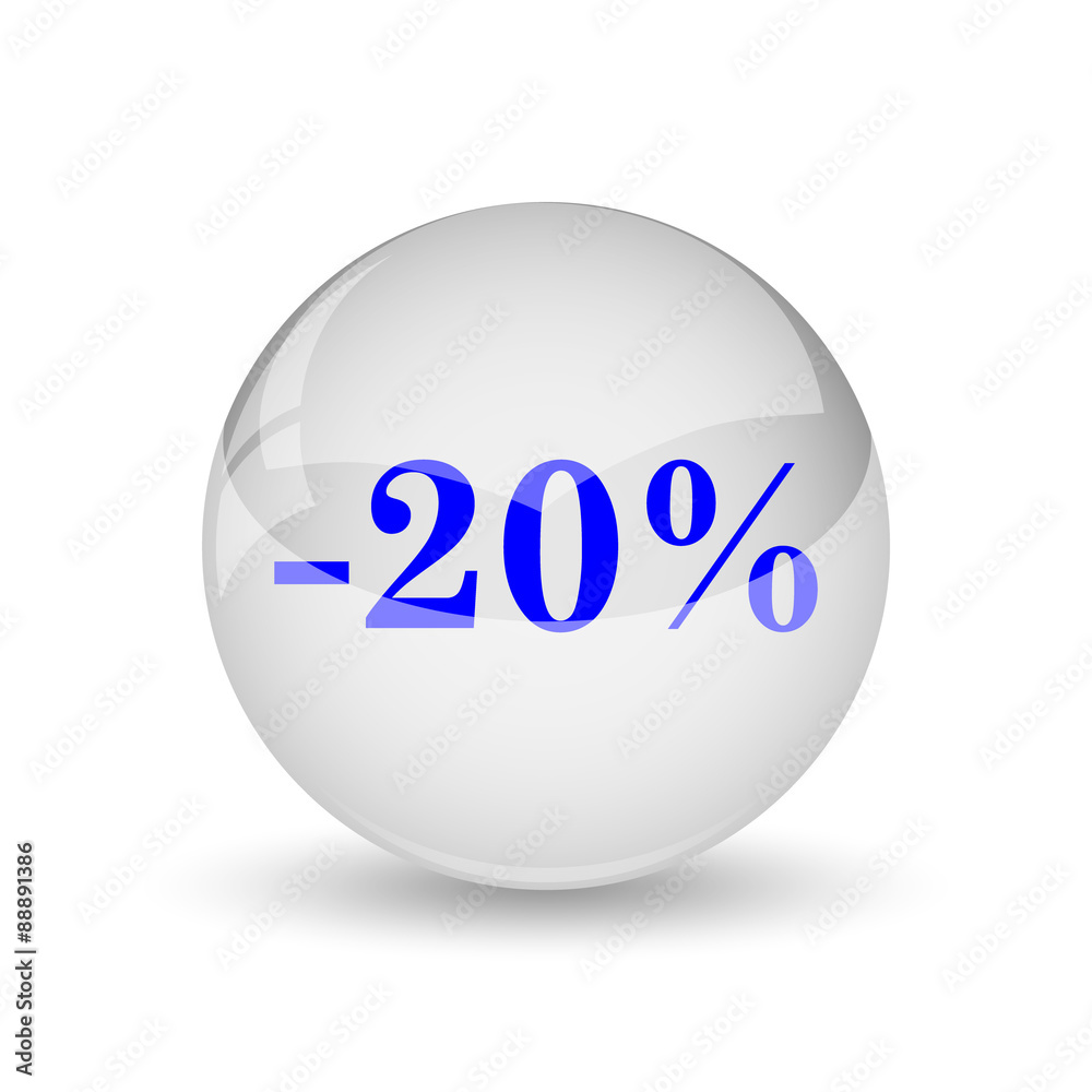 20 percent discount icon