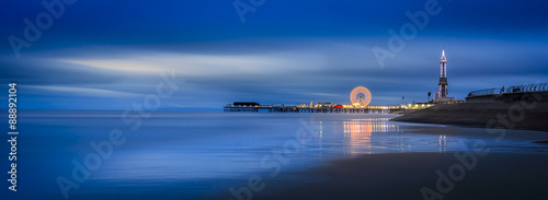 Blackpool at night photo